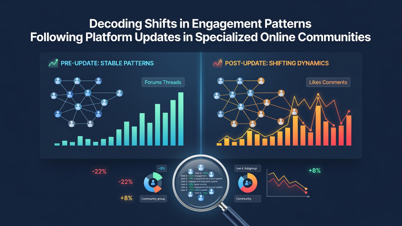 Decoding Shifts in Engagement Patterns Following Platform Updates in Specialized Online Communities